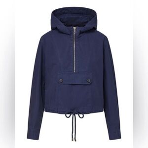NWT- VERONICA BEARD Navy Kaeli Pullover Half Zip Utility Jacket. MED. MSRP: $398
